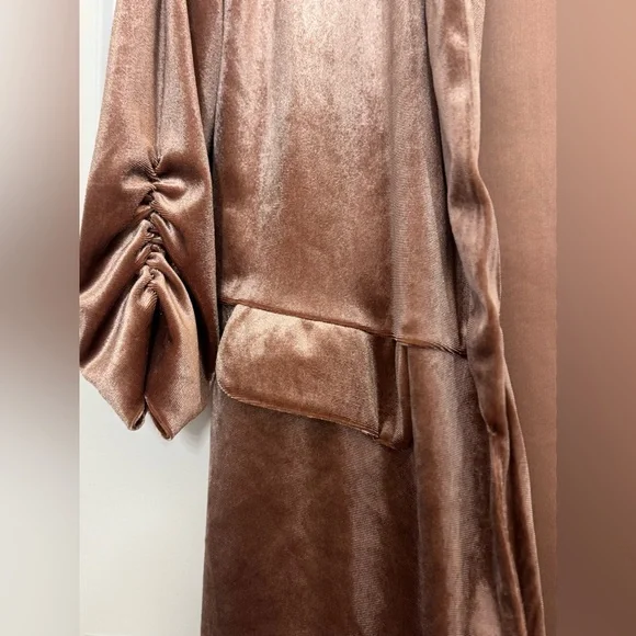 Elegant Champagne Velour Blazer | L | - Picture 4 of 10